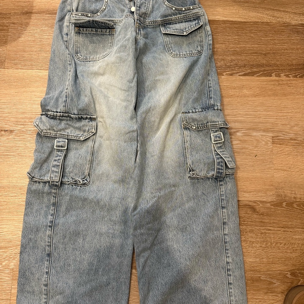 Denim Cargo Jeans